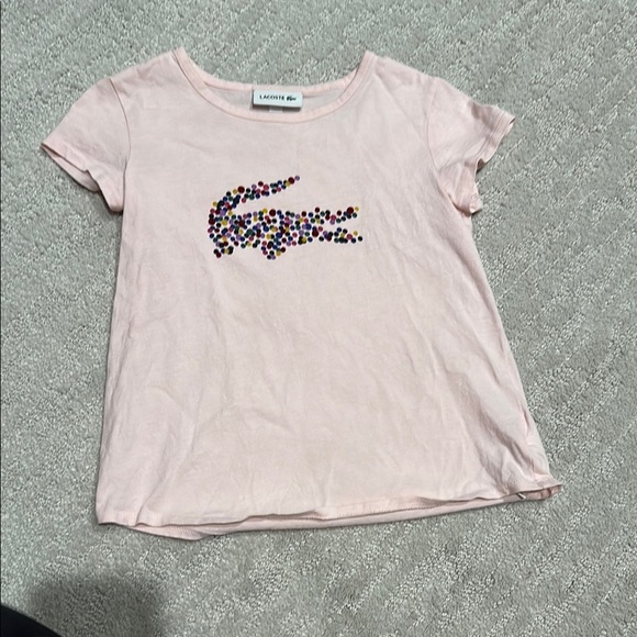 Lacoste Other - Lacoste Pink Short Sleeve Tee with Crocodile Graphic